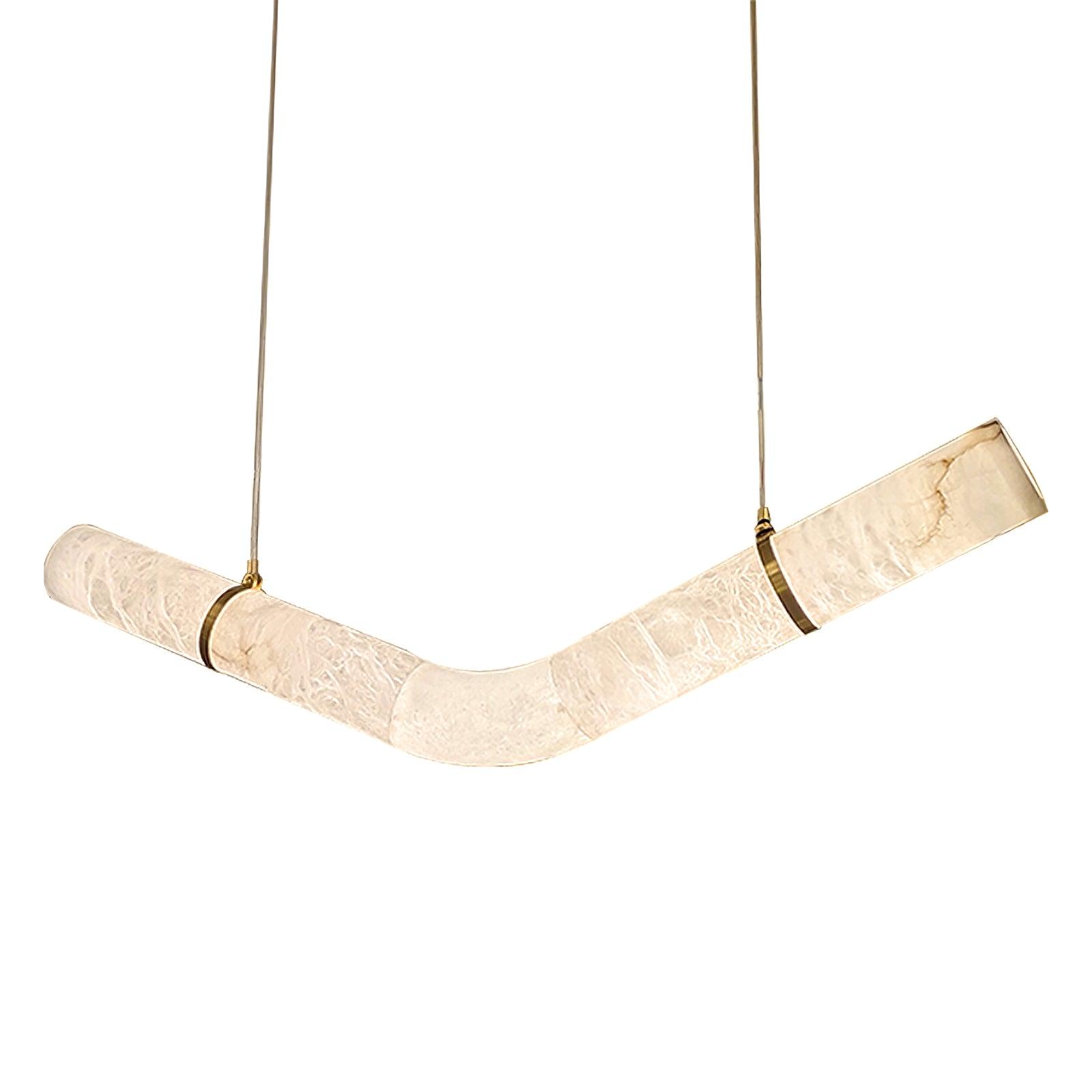 Utalyra Curved Alabaster Pendant Light