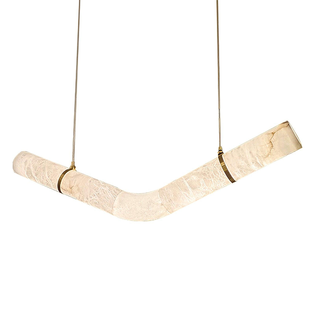 Utalyra Curved Alabaster Pendant Light