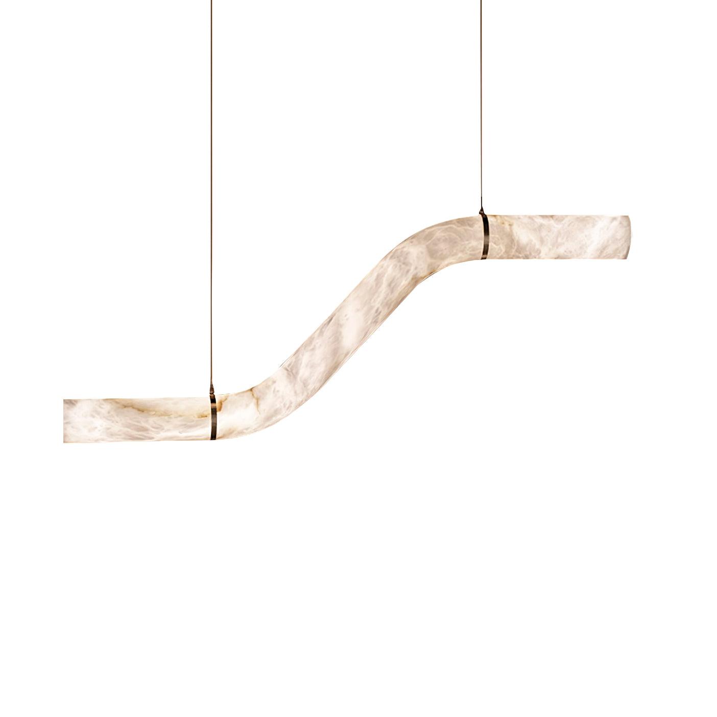 Utalyra Curved Alabaster Pendant Light