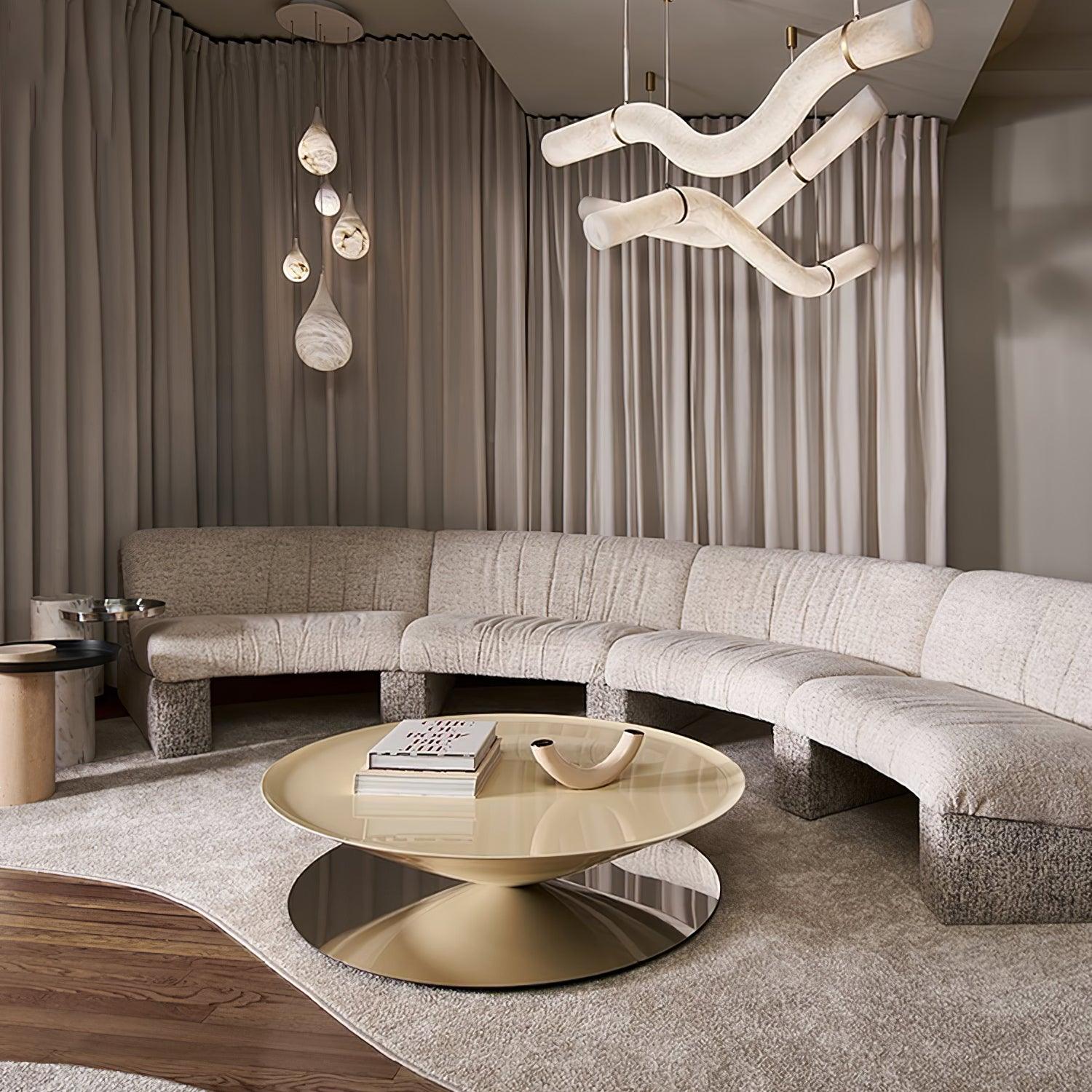 Utalyra Curved Alabaster Pendant Light