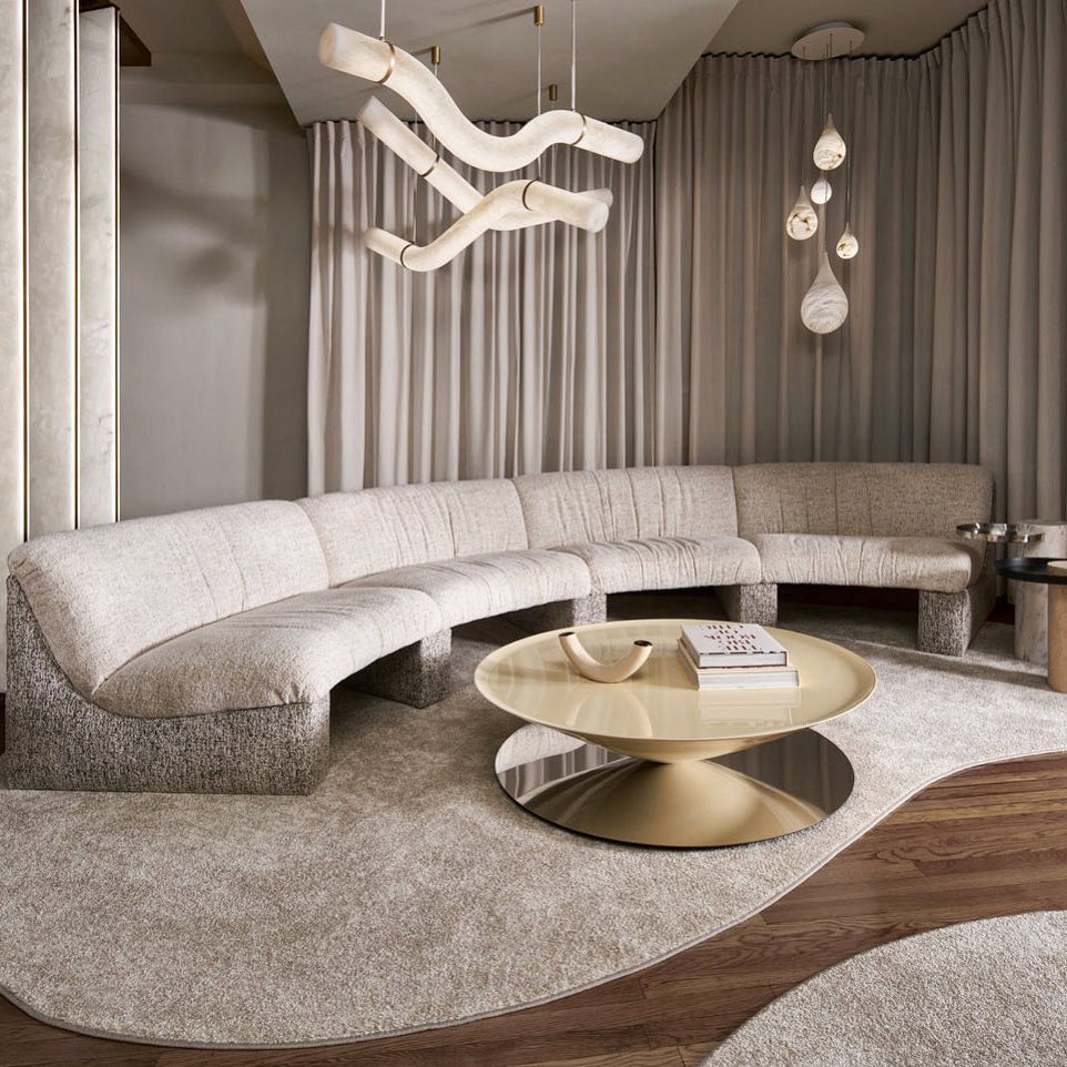 Utalyra Curved Alabaster Pendant Light