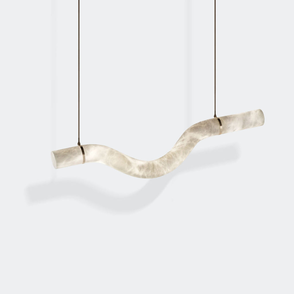 Utalyra Curved Alabaster Pendant Light