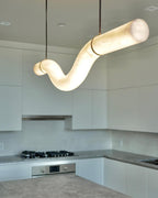 Utalyra Curved Alabaster Pendant Light