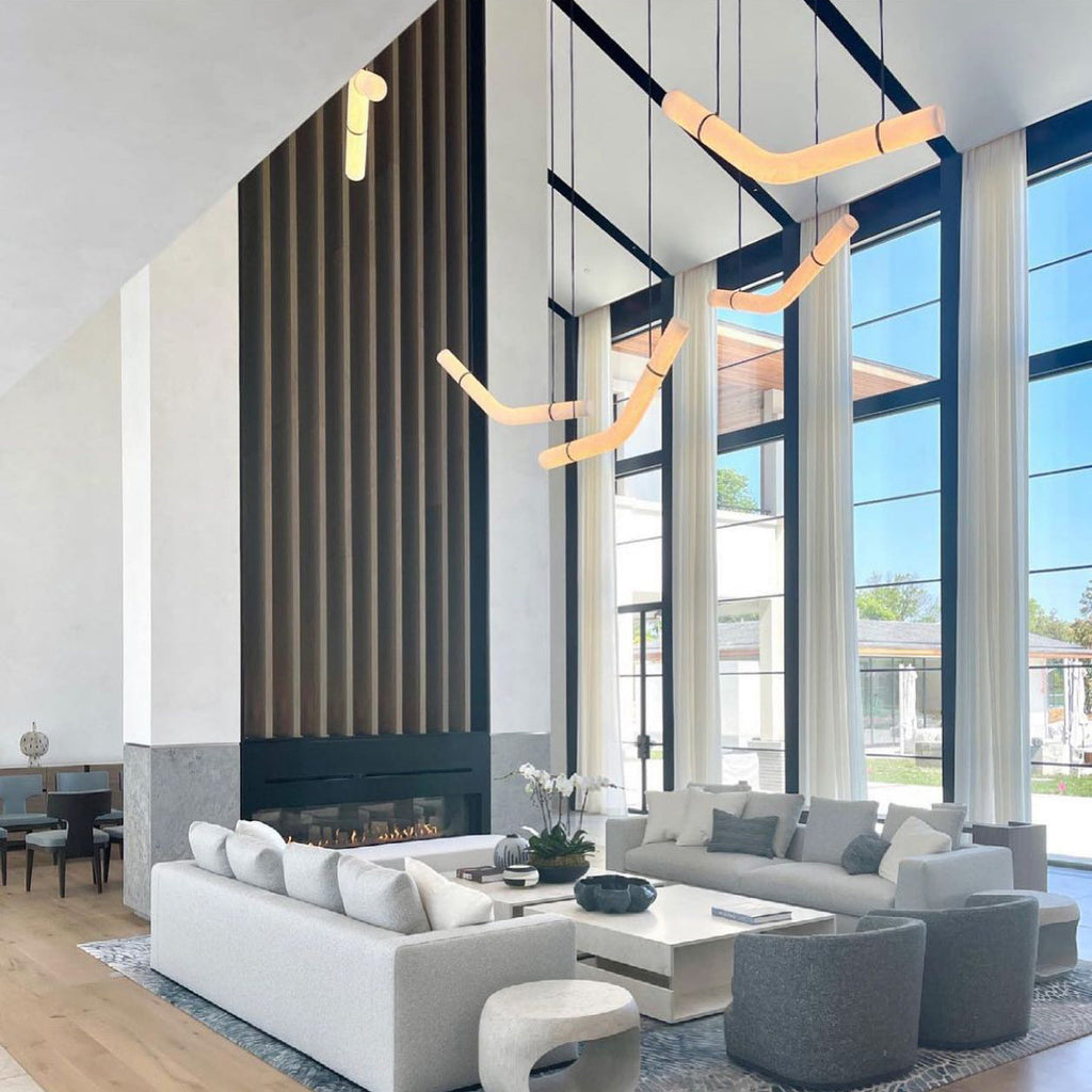 Utalyra Curved Alabaster Pendant Light