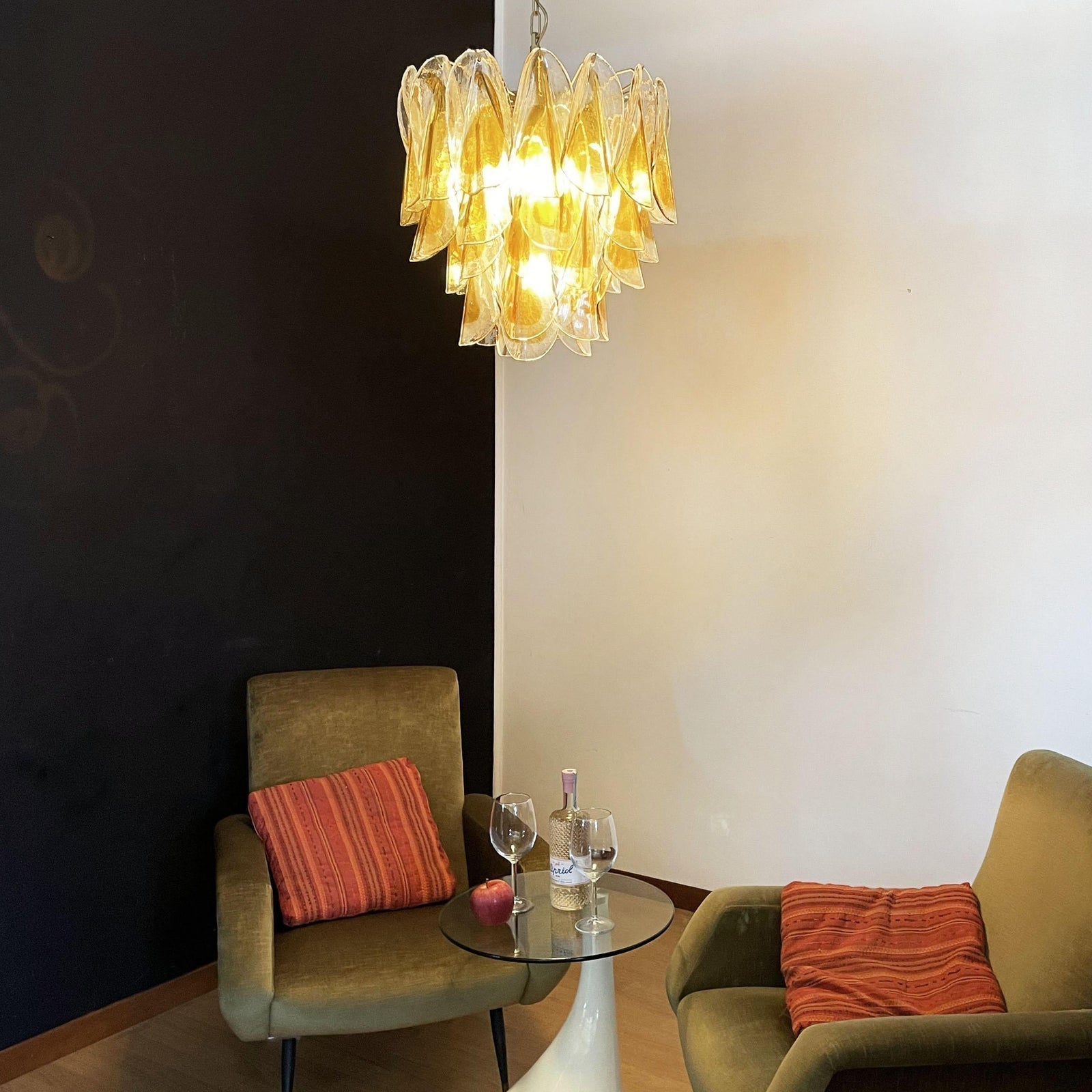 Aurora Chandelier Isabella Gold Petal Layered