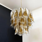 Aurora Chandelier Isabella Gold Petal Layered
