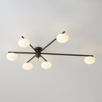 Jania Modern Glass Black Ceiling Light
