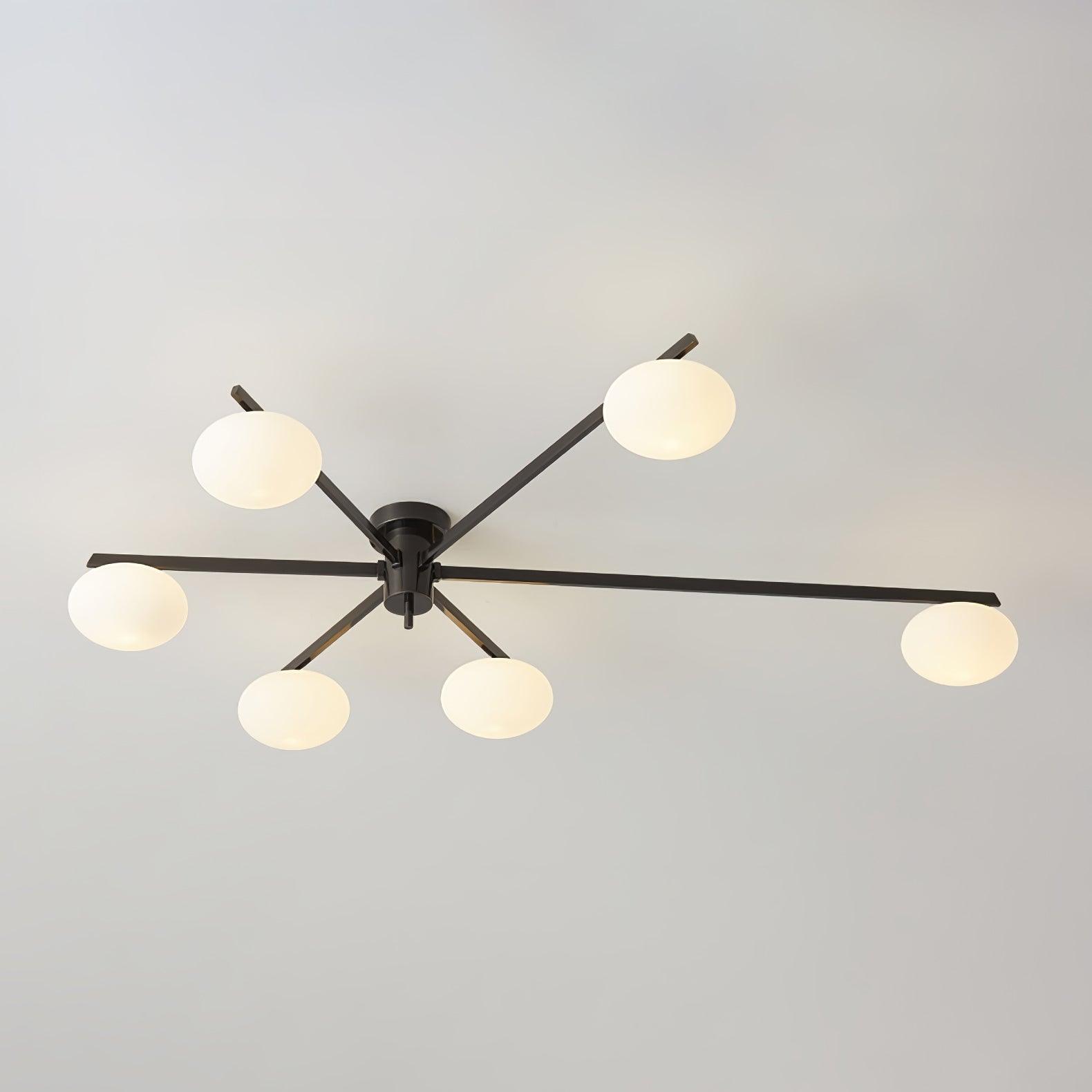 Jania Modern Glass Black Ceiling Light