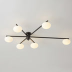 Jania Modern Glass Black Ceiling Light