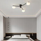 Jania Modern Glass Black Ceiling Light