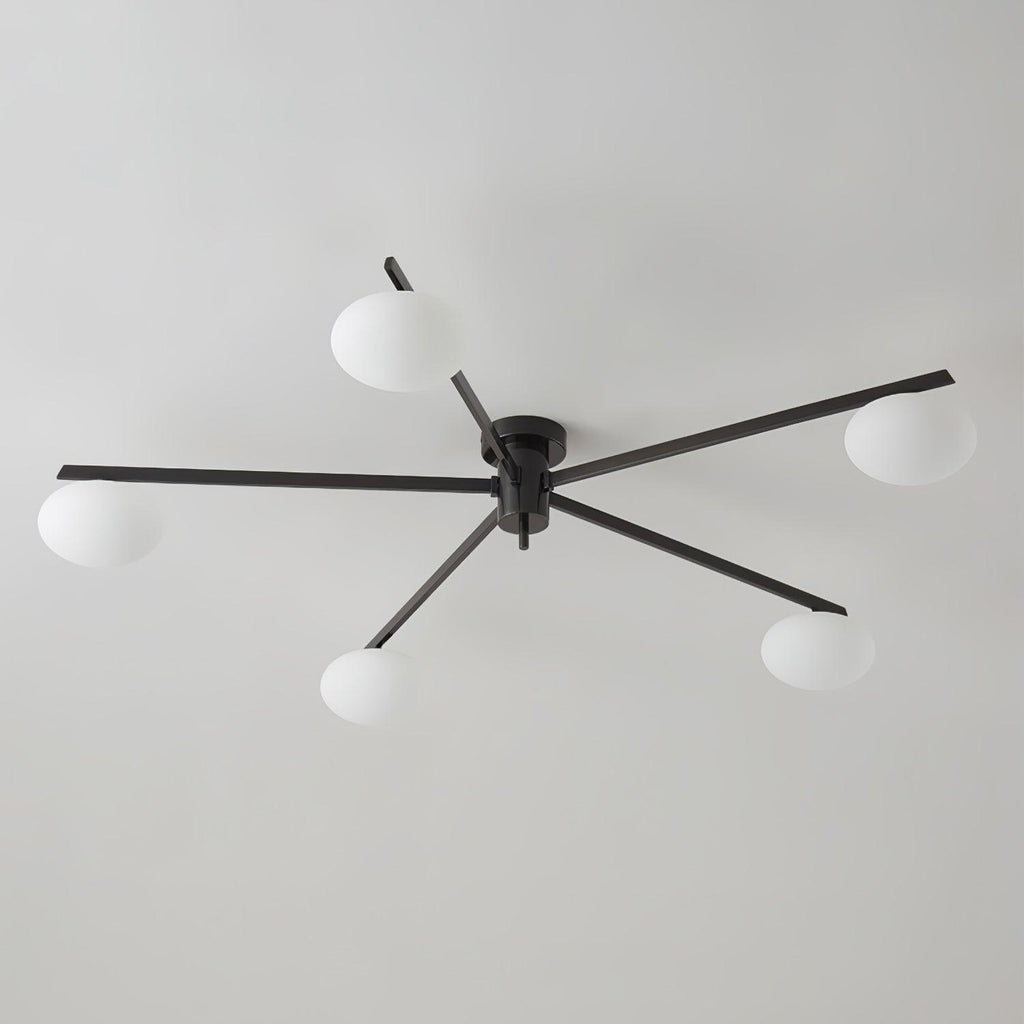 Jania Modern Glass Black Ceiling Light