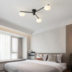 Jania Modern Glass Black Ceiling Light