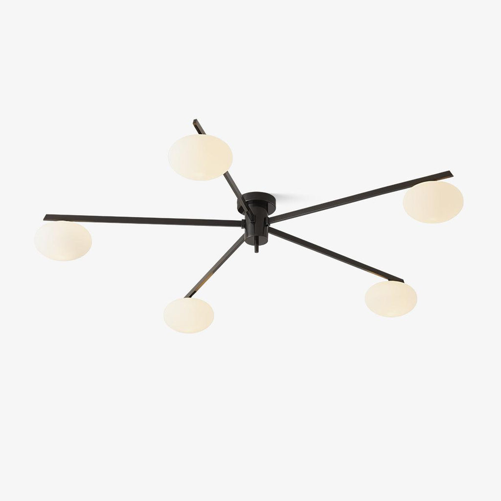 Jania Modern Glass Black Ceiling Light