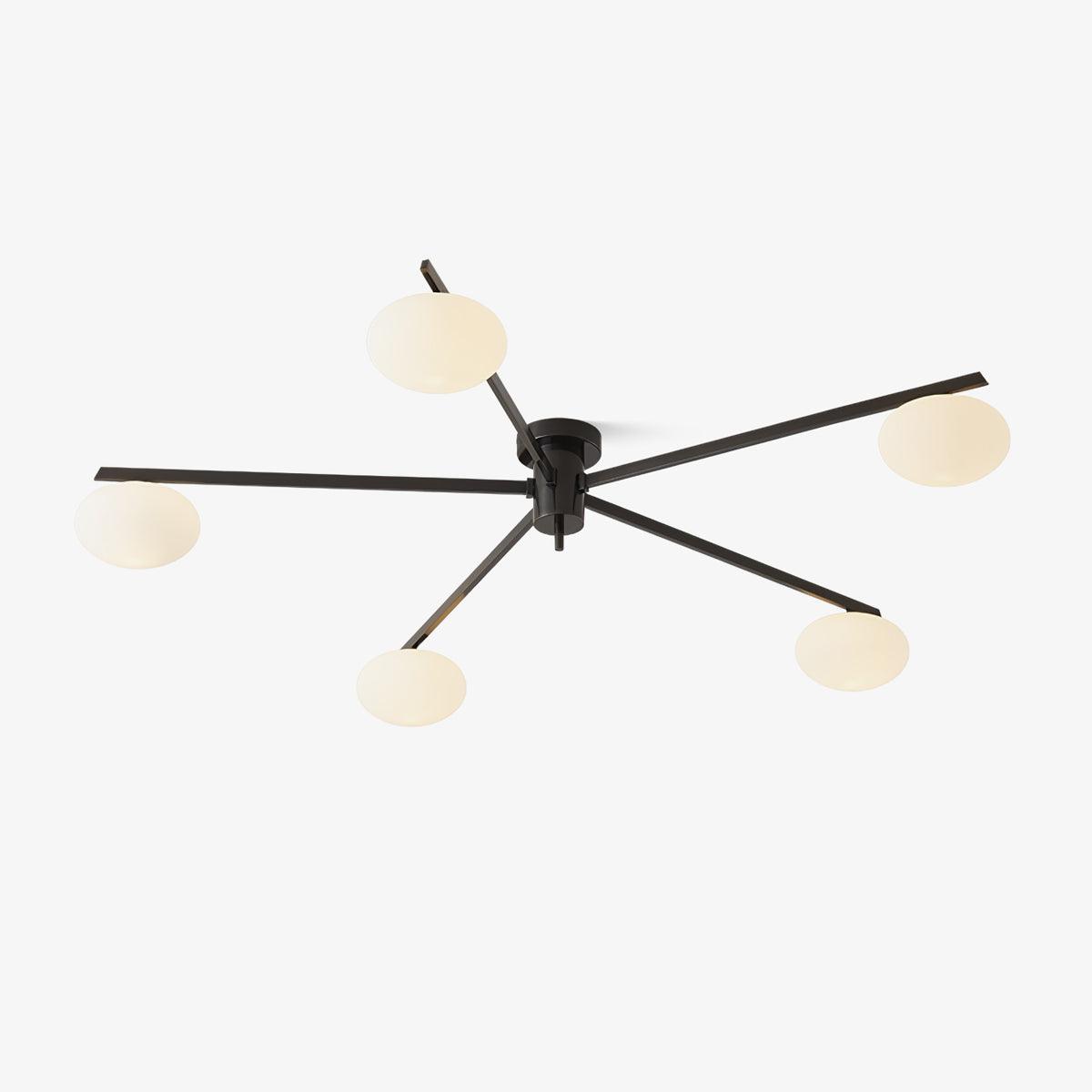 Jania Modern Glass Black Ceiling Light