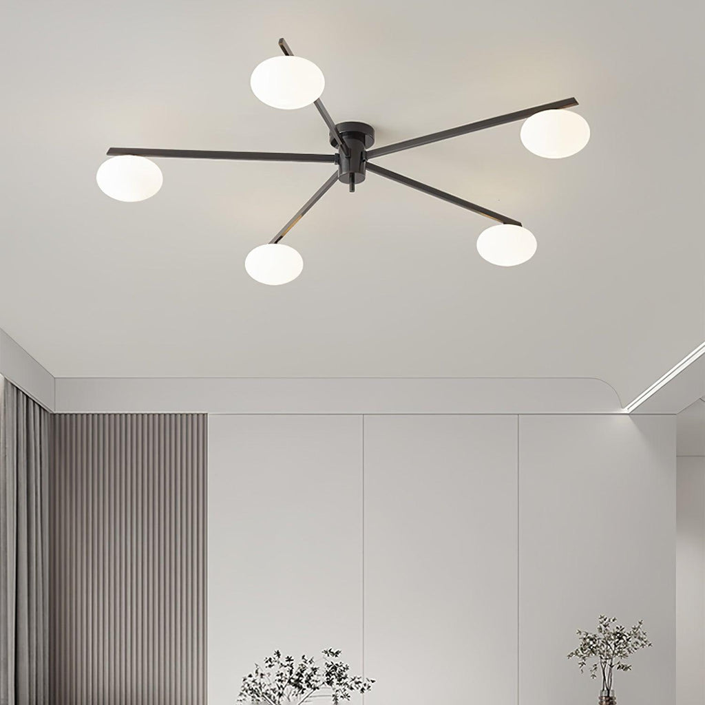 Jania Modern Glass Black Ceiling Light