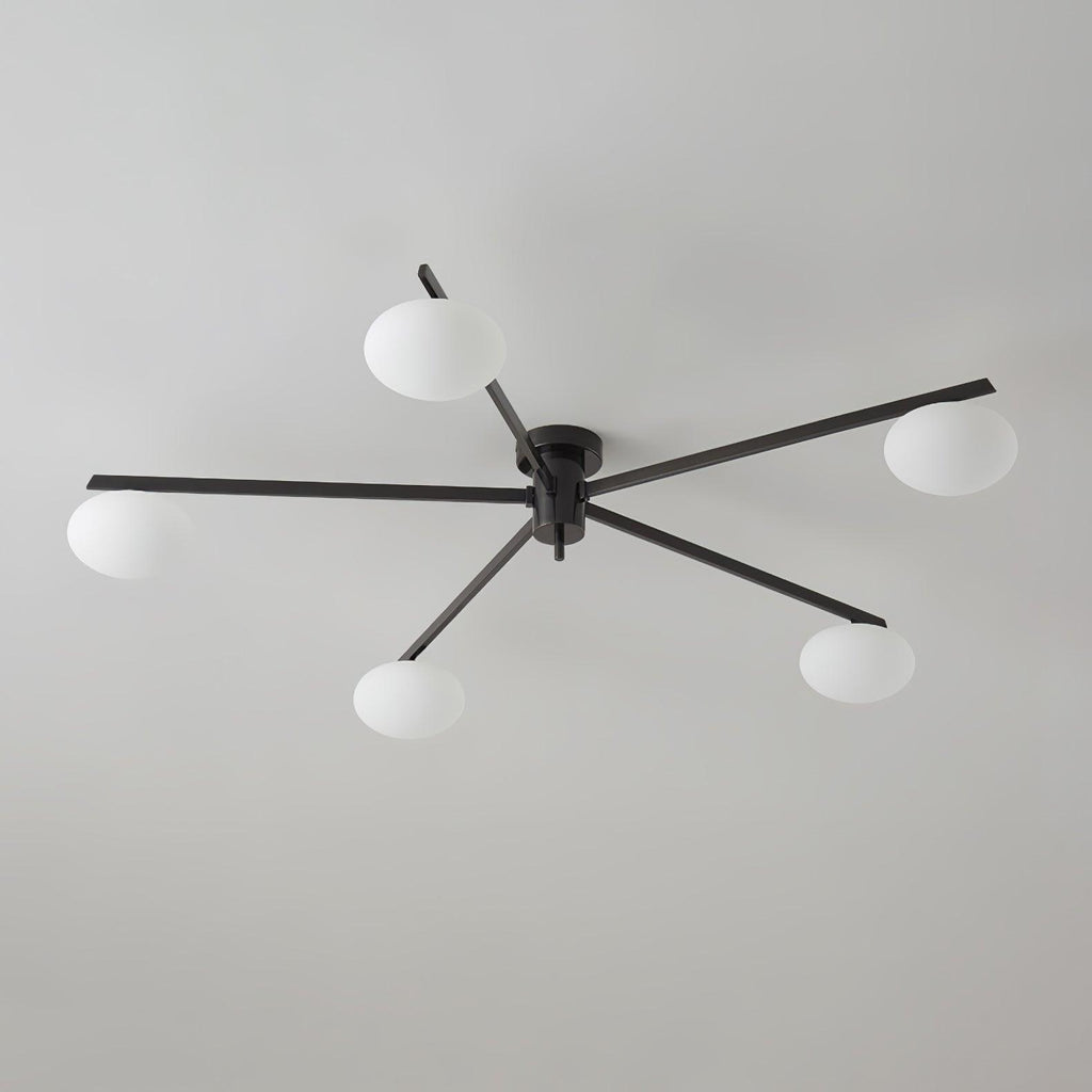 Jania Modern Glass Black Ceiling Light