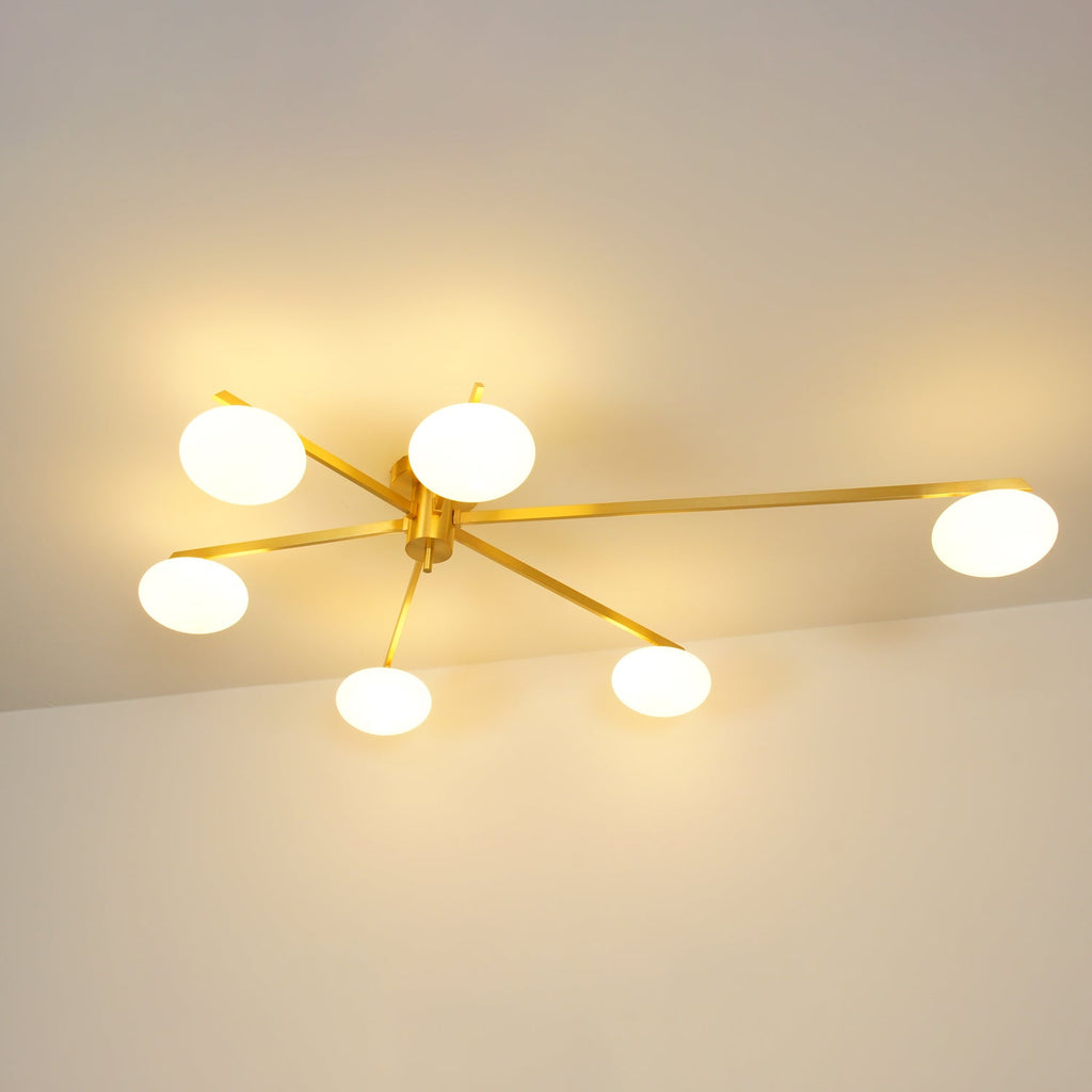 Jania Modern Glass Black Ceiling Light