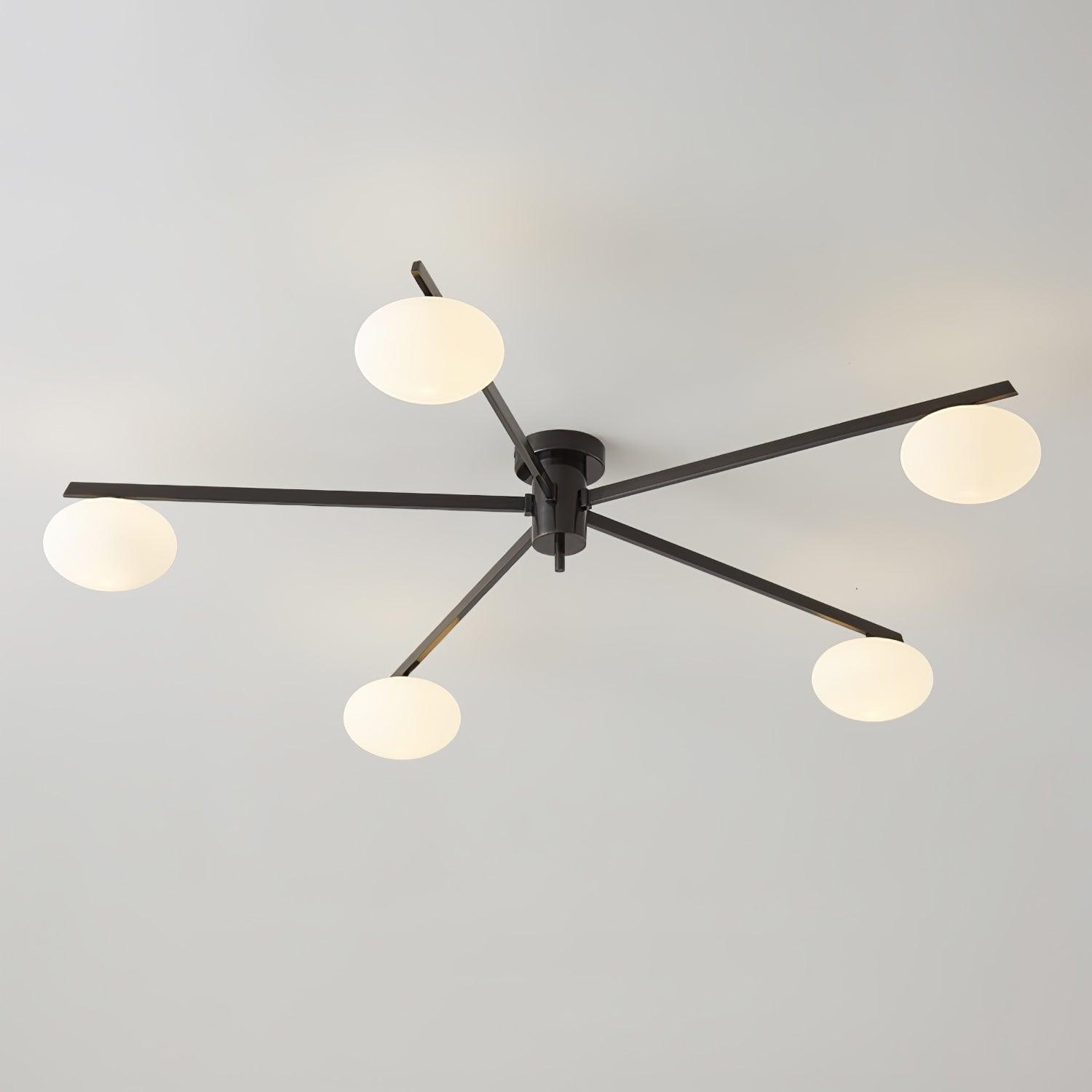 Jania Modern Glass Black Ceiling Light