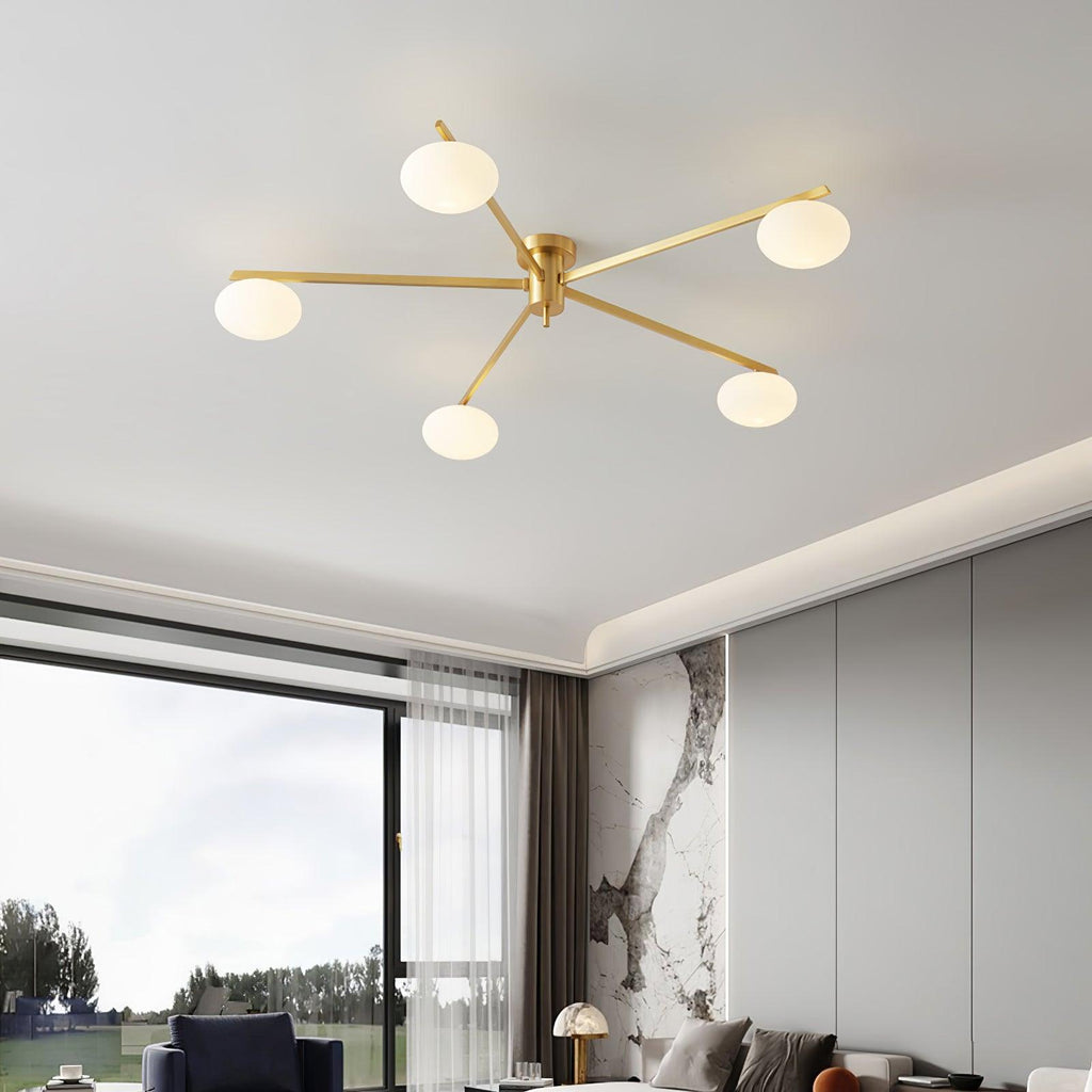 Jania Modern Glass Black Ceiling Light