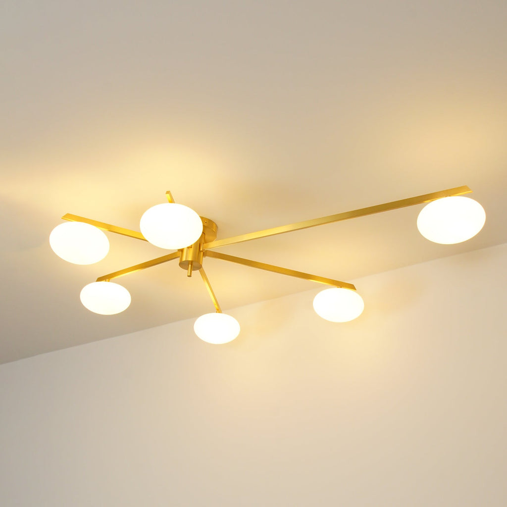 Jania Modern Glass Black Ceiling Light