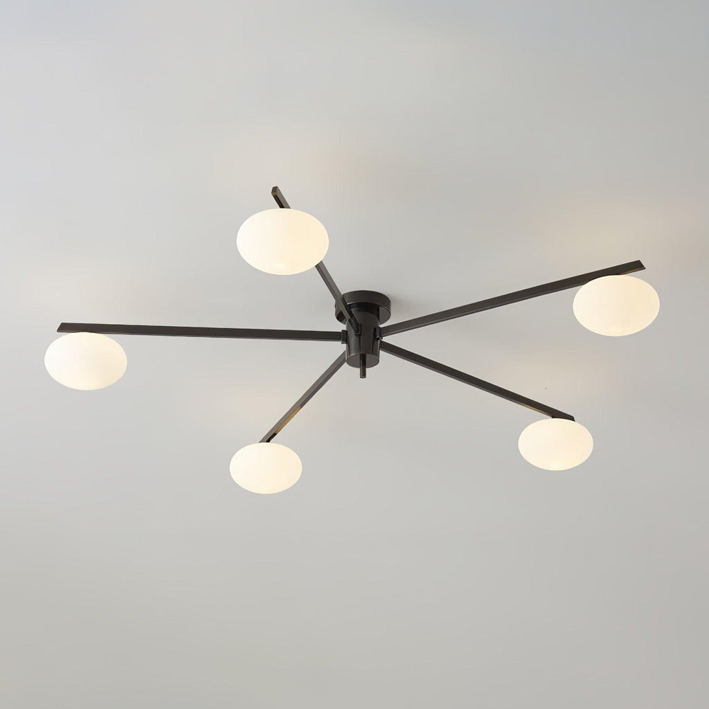 Jania Modern Glass Black Ceiling Light