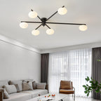 Jania Modern Glass Black Ceiling Light