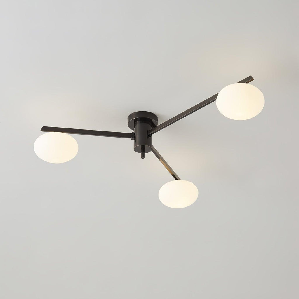 Jania Modern Glass Black Ceiling Light