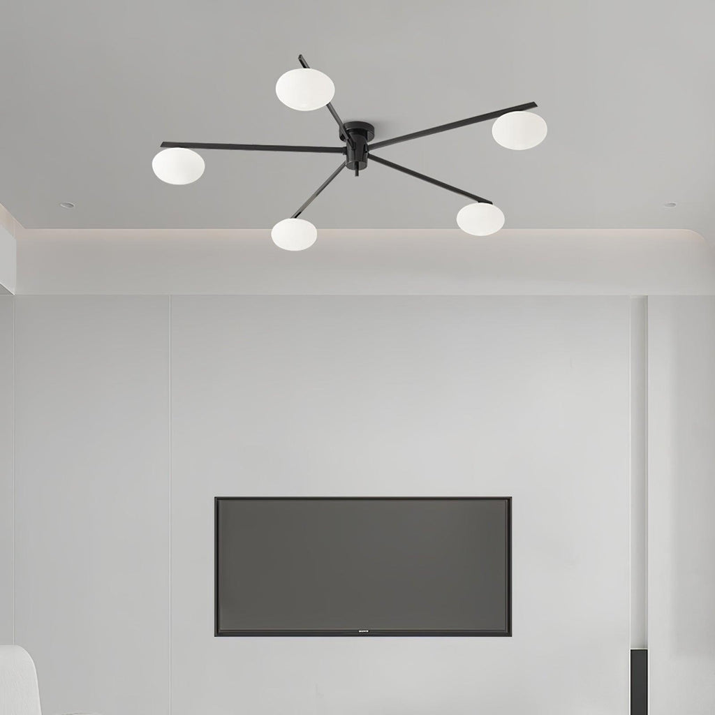 Jania Modern Glass Black Ceiling Light