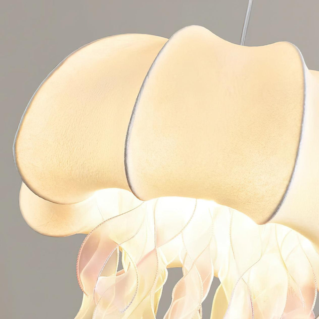 Jellyfish Pendant Light with Iridescent Ribbons