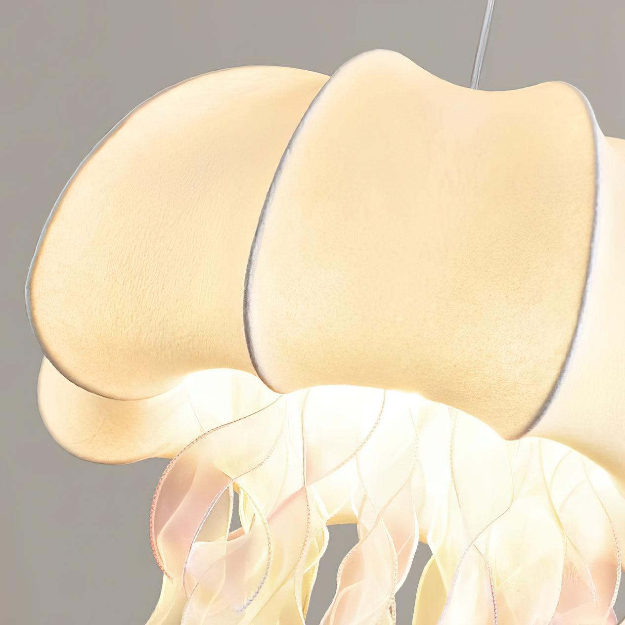 Jellyfish Pendant Light with Iridescent Ribbons