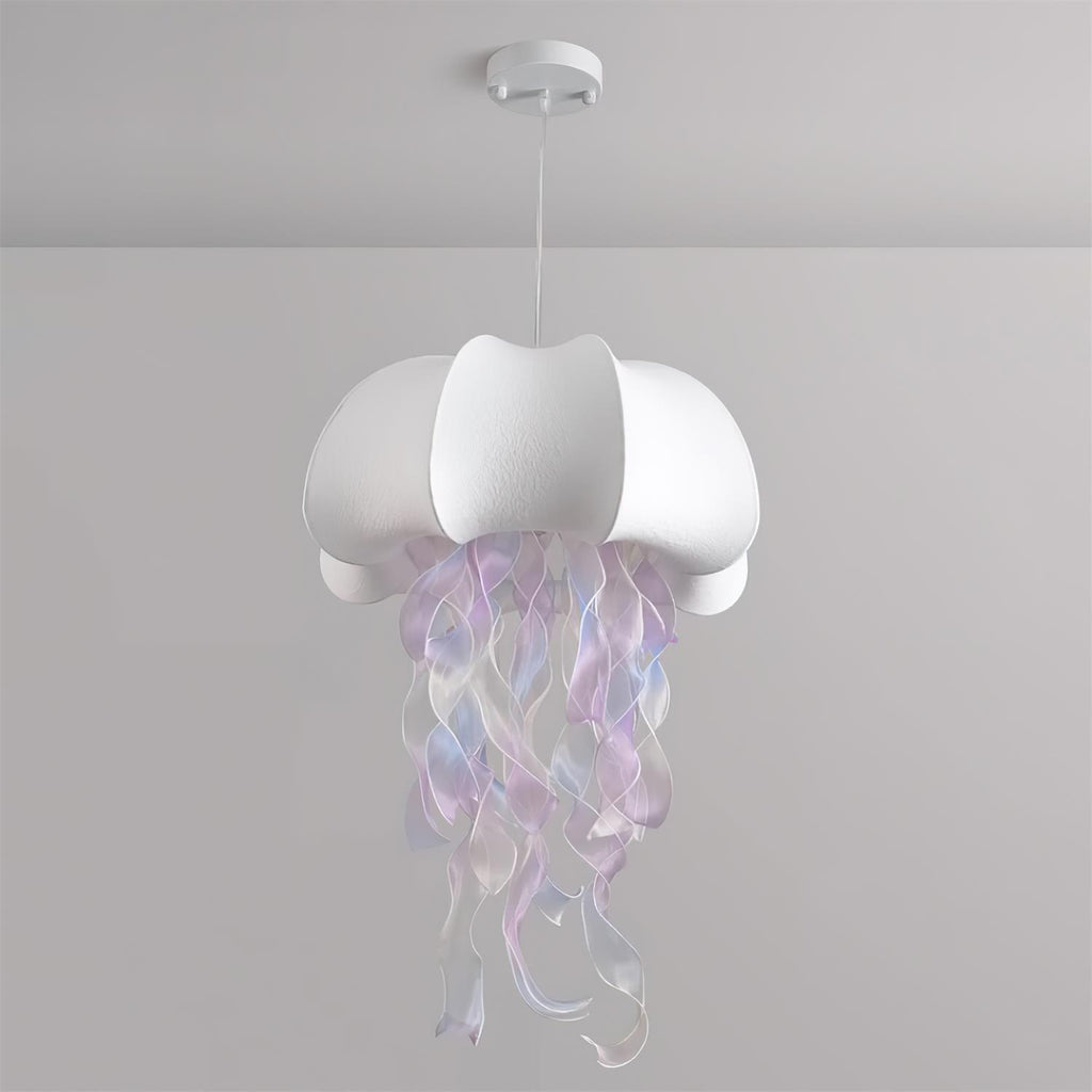 Jellyfish Pendant Light with Iridescent Ribbons
