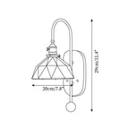 Wall Lamp Metal and Glass Smooth Globe with Wooden Backplate