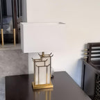 Nysilor Rectangular Glass Table Lamp