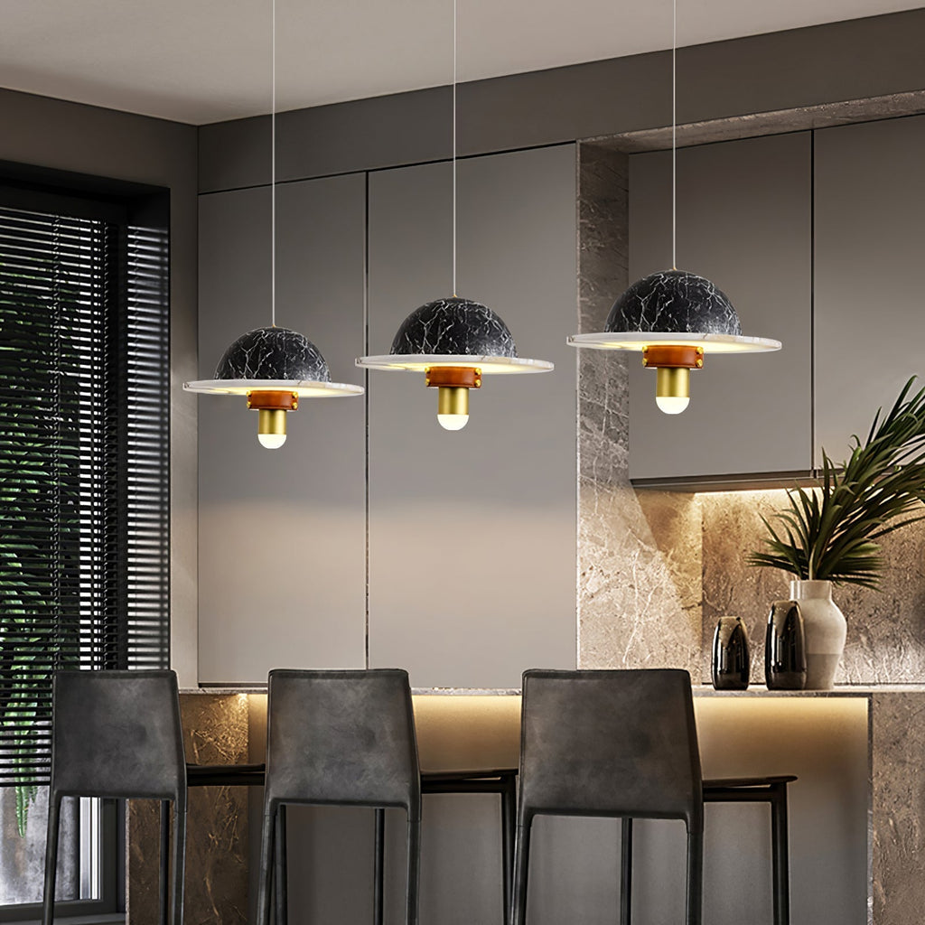 Jutta Pendant Lamp Marble Leather Fusion