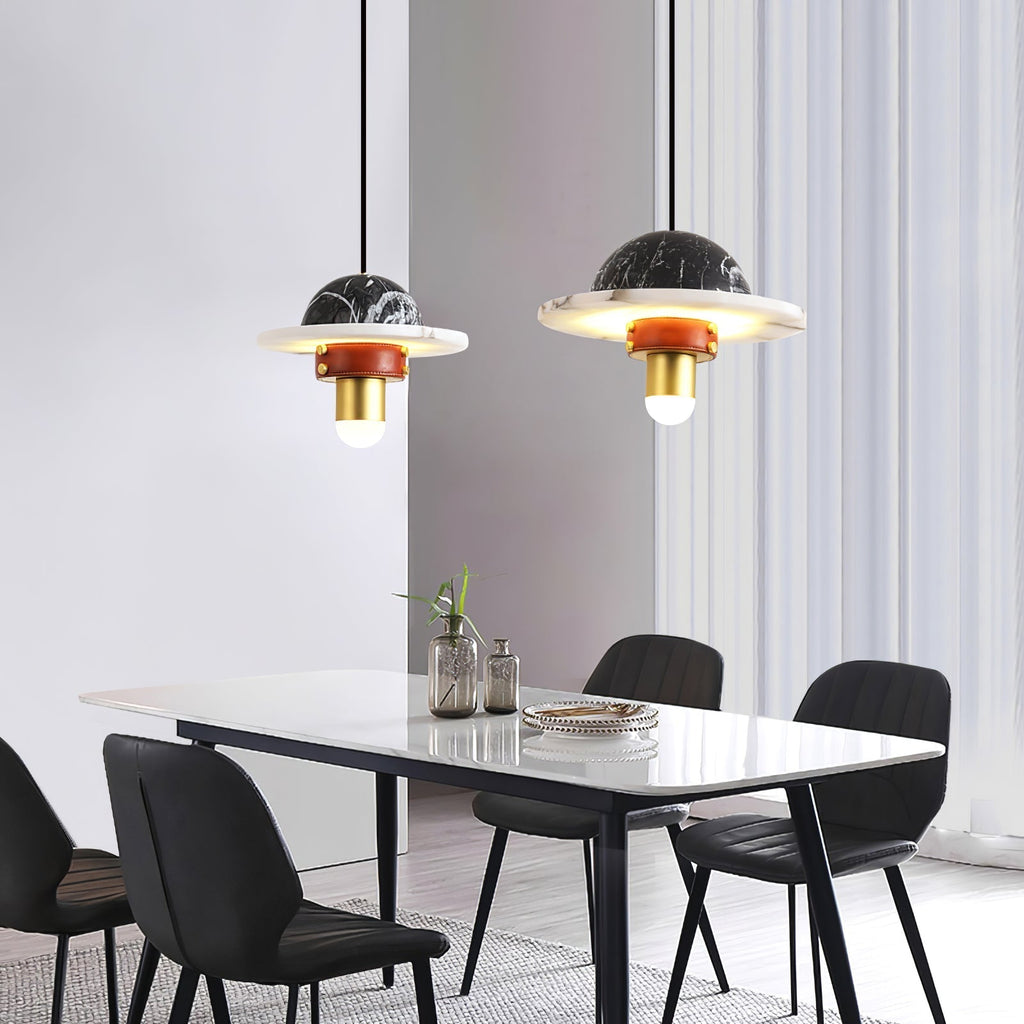 Jutta Pendant Lamp Marble Leather Fusion