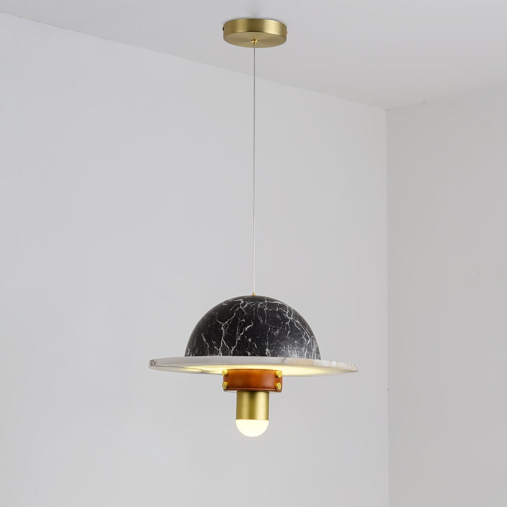 Jutta Pendant Lamp Marble Leather Fusion