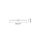Wall Lamp Minimalist Linear Rod Double End Accent Modern Style