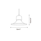Ritta Pendant Light  Trumpet  Shape Travertine