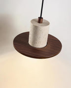 Ritta  Travertine Pendant Light Top-hat Shape
