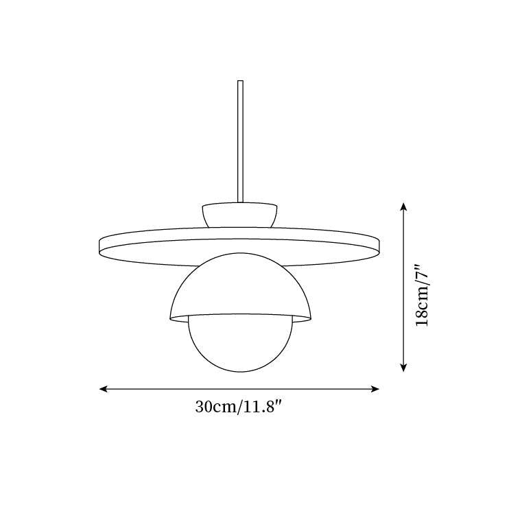 Ritta Pendant Light Glass Globe Travertine