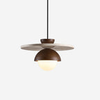 Ritta Pendant Light Glass Globe Travertine