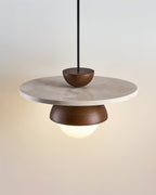 Ritta Pendant Light Glass Globe Travertine