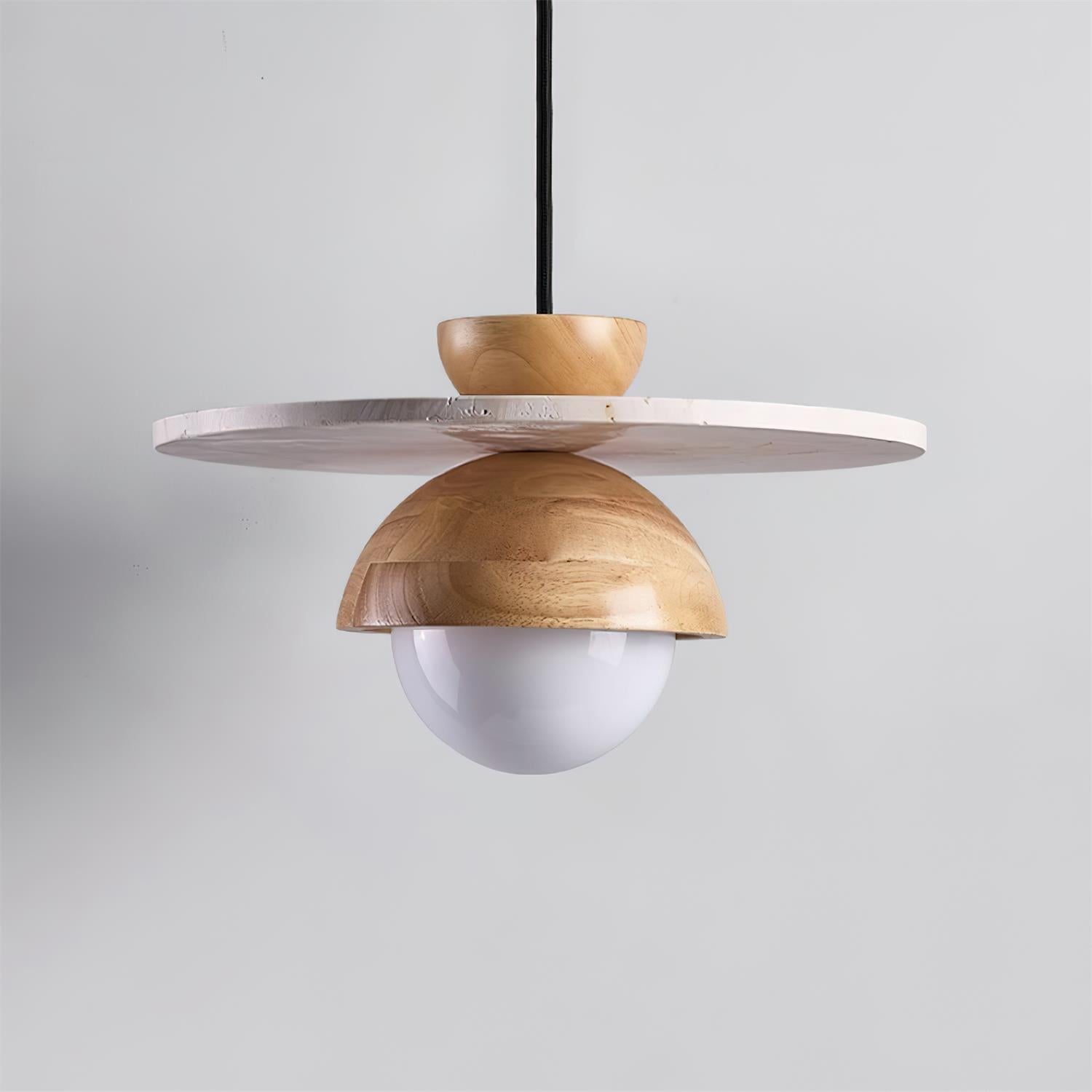 Ritta Pendant Light Glass Globe Travertine
