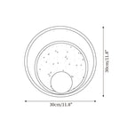 Ritta  Wall Lamp  Travertine Circular Wooden  Frame