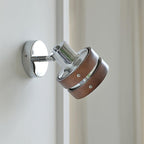 Wall Lamp Metal & Wood Barrel Shade Adjustable Warm Glow