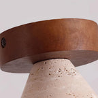 Hudon Travertine Cone Flush Mount Ceiling Light