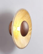 Gionne Wood & Travertine Wall Lamp