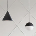 Pendant Light  Black Cone Shade Industrial
