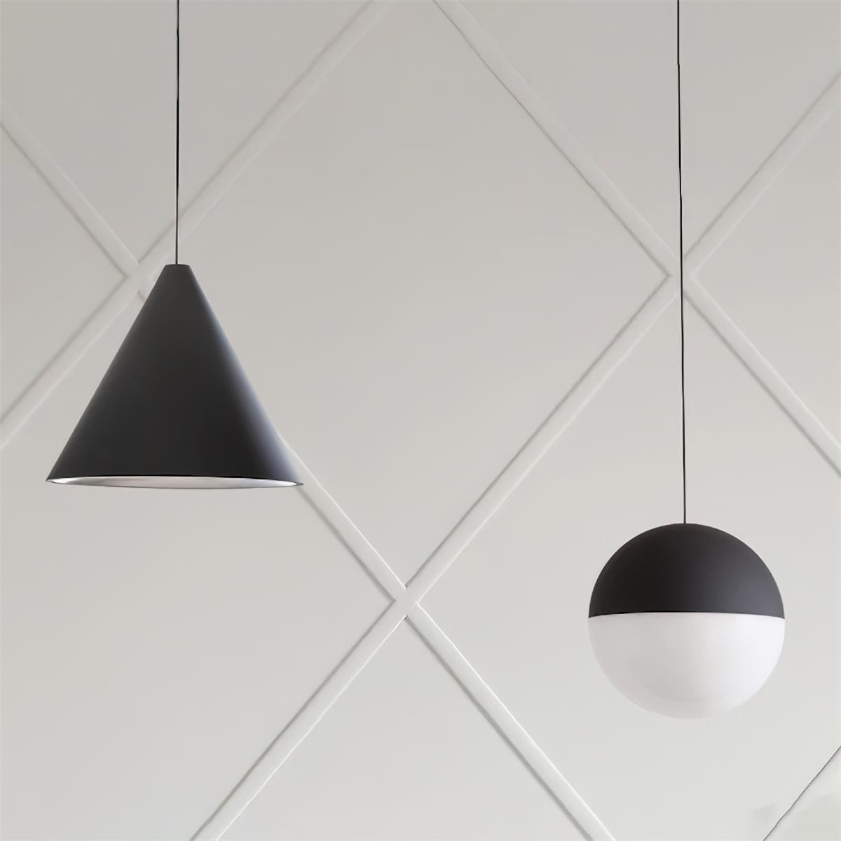 Pendant Light  Black Cone Shade Industrial