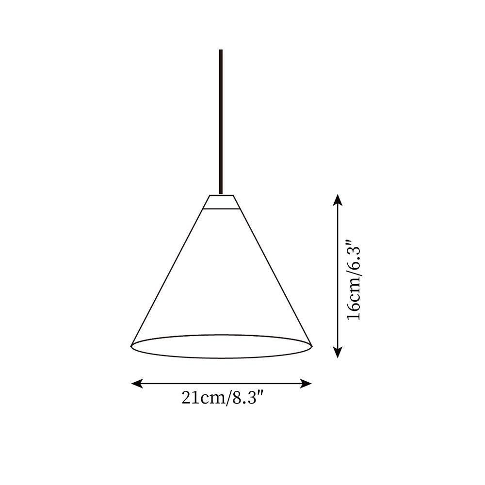 Pendant Light  Black Cone Shade Industrial